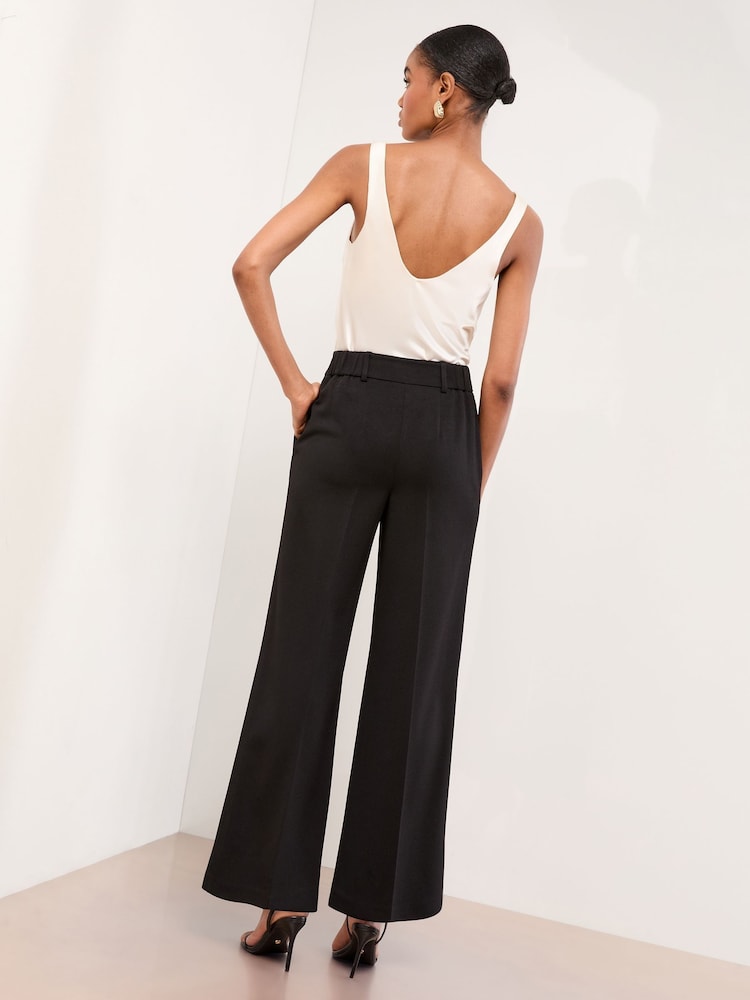 Lipsy Premium Twill Wide Leg Trousers - Imagem 4 de 4