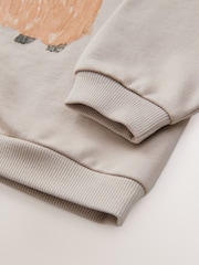 Stone Hamish Highland Cow Printed Crew Neck Cotton Sweatshirt (3mths-7yrs) - Image 4 of 4