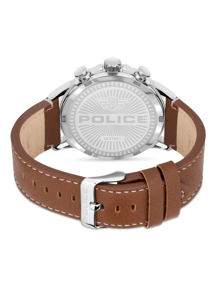 Police Kismet Multi Dial Leather Strap Brown Watch - Image 2 of 4 Police Kismet Multi Dial Leather Strap Brown Watch - Image 2 of 4