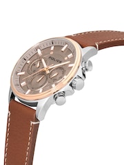 Police Kismet Multi Dial Leather Strap Brown Watch - Image 4 of 4