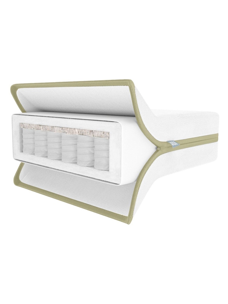Mamas & Papas White Atlas Cot Bed & Pocket Spring Mattress - Image 4 of 4
