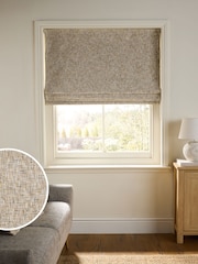 Ochre/Natural Ready Made Blackout/Thermal Textured Chenille Roman Blinds - Image 1 of 6
