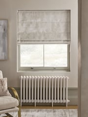 Natural Ready Made Blackout/Thermal Plush Chenille Roman Blinds - Image 1 of 6