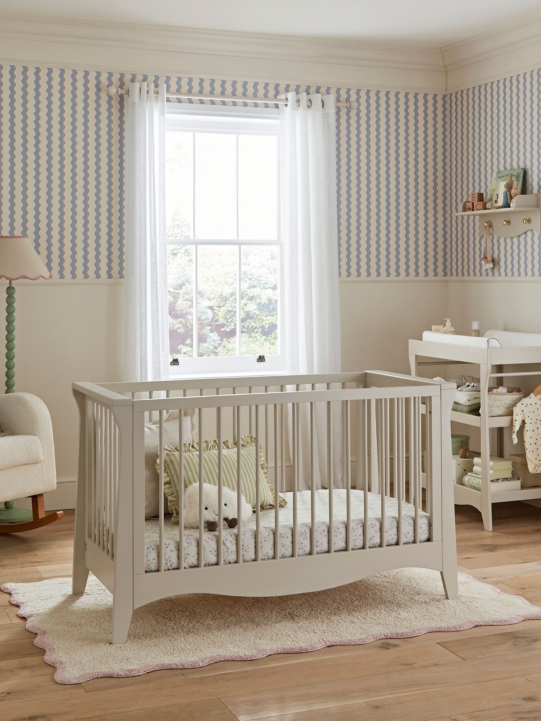 Cuddleco Clara Mini Cot Bed - Cashmere, Cream - Image 3