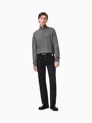 AllSaints Grey Kilburn Zip Funnel Jumper - Image 3 of 7