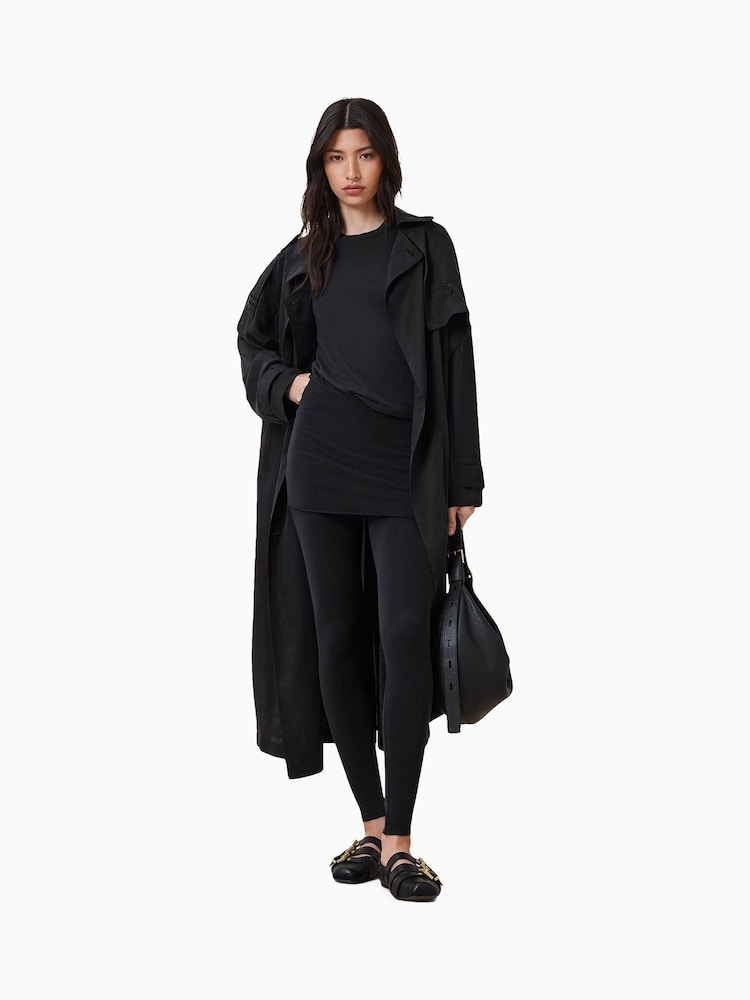 AllSaints Black Raffi Leggings - Image 1 of 8