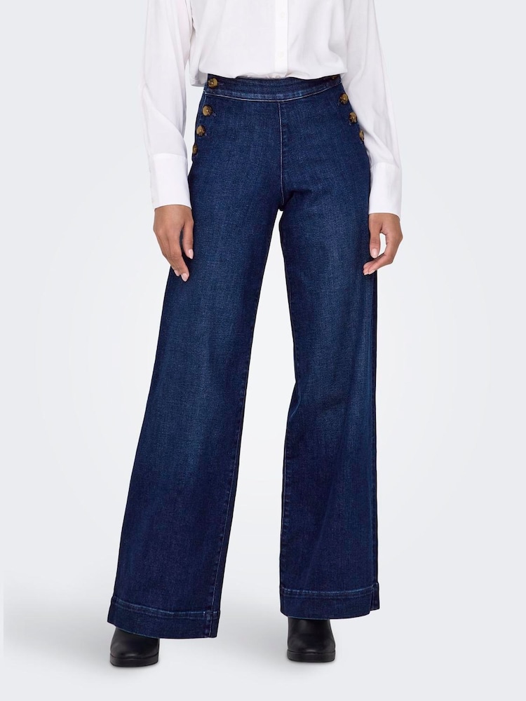 ONLY Blue Wide Fit Jeans - Image 1 of 6