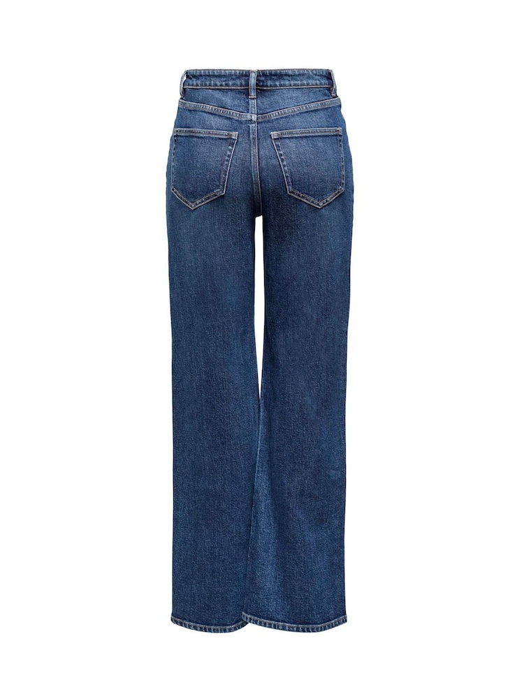 ONLY Blue High Waist Wide Fit Jeans - Image 6 of 6 ONLY Blue High Waist Wide Fit Jeans - Image 6 of 6
