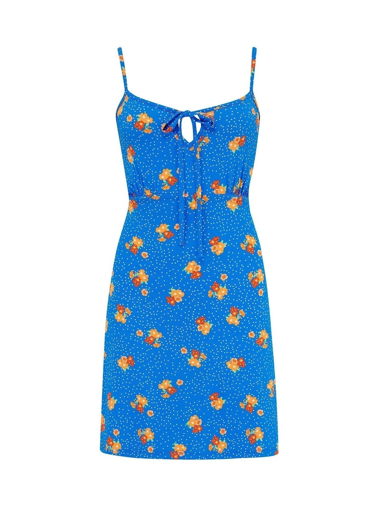 Pour Moi Blue Strappy Jersey Beach Dress - Image 6 of 6