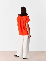 Whistles Red Nicola Button Through Shirt - Image 2 of 5