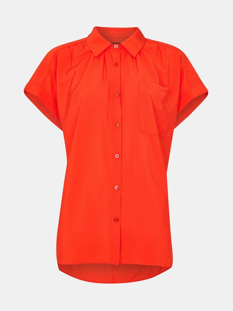 Whistles Red Nicola Button Through Shirt - Image 5 of 5
