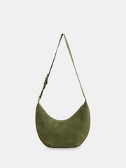 Whistles Green Sia Curved Cross-Body Bag - Image 1 of 4