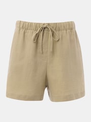 Whistles Nude 100% Linen Elasticated Shorts - Image 5 of 5