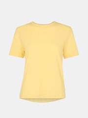 Whistles Yellow 100% Cotton Emily Ultimate T-Shirt - Image 5 of 5