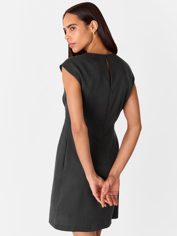 Whistles Black Twist Detail Mini Dress - Image 2 of 5