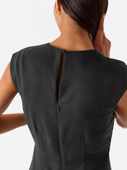 Whistles Black Twist Detail Mini Dress - Image 3 of 5
