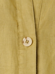 Whistles Green Maddie 100% Linen Shirt Dress - Image 4 of 5
