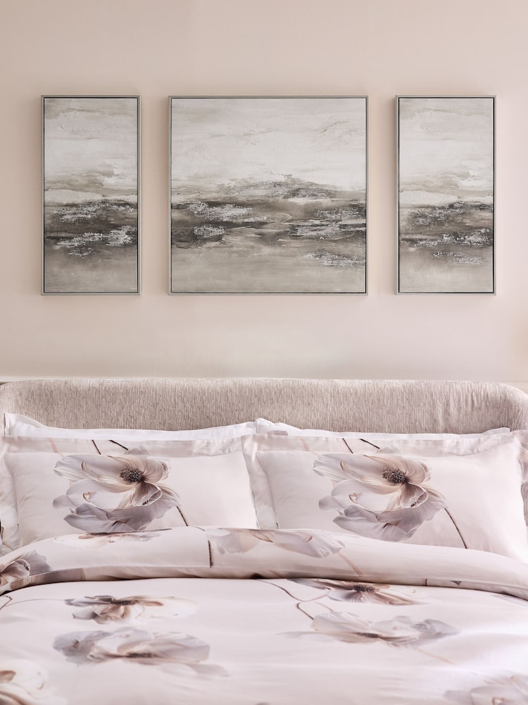 Lipsy Set of 3 Silver Tone Abstract Wall Art - Image 1 of 6