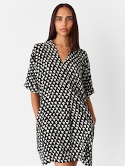 Whistles Black Triangle Relaxed Short Dress - Image 1 of 4