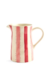 Nina Campbell Pink Candy Stripe Jug Vase - Image 5 of 5