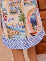 Blue/White Jersey Cover-Up - Image 6 of 7