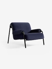 MADE.COM Velvet Indigo Blue Lorien Chair - Image 4 of 5