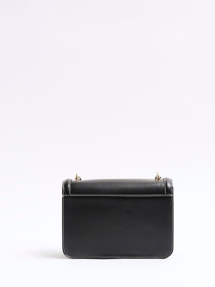 River Island Black Faux Leather Satchel Bag - Image 2 of 4