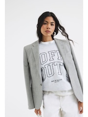 River Island Grey Off Duty Print Sweatshirt - Image 1 of 4