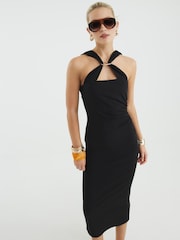 River Island Trim Halter Midi Dress - Bild 1 von 4