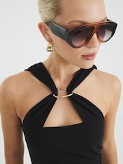 River Island Trim Halter Midi Dress - Bild 4 von 4
