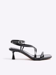 River Island Black Kitten Heeled Strappy Sandals - Image 3 of 4