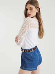 River Island White Lace Hybrid Blouses - Image 3 of 4
