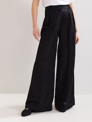 Phase Eight Black Ayse Linen Trousers - Image 3 of 7