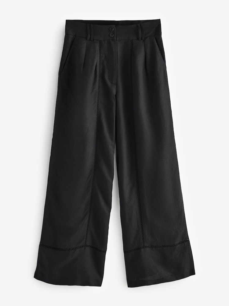 Phase Eight Black Ayse Linen Trousers - Image 7 of 7