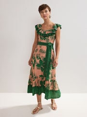 Phase Eight Green Sandra Midi Dress - Image 1 of 1