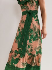 Phase Eight Green Sandra Midi Dress - Image 6 of 7