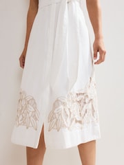 Phase Eight White Melana Shirt 100% Cotton Dress - Image 5 of 7
