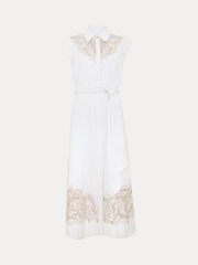 Phase Eight White Melana Shirt 100% Cotton Dress - Image 7 of 7