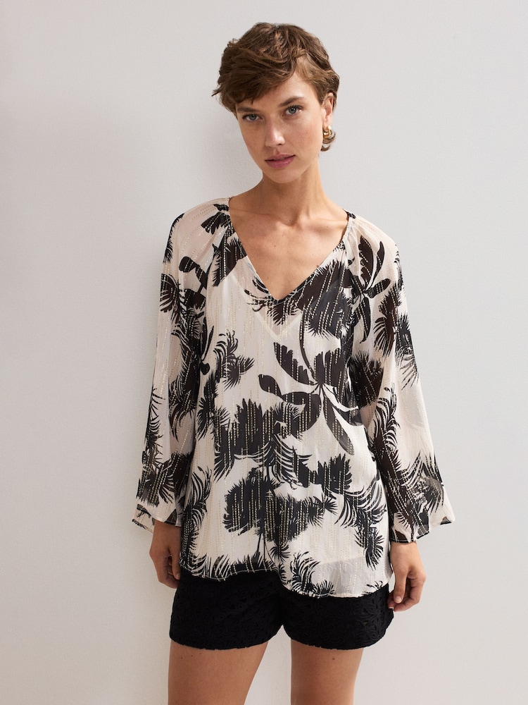 Phase Eight Black Simi Filcoupe Blouse - Image 1 of 7