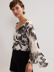 Phase Eight Black Simi Filcoupe Blouse - Image 4 of 7