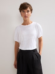 Phase Eight White Arabel 100% Linen Top - Image 1 of 7