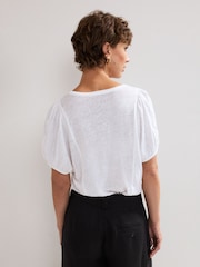 Phase Eight White Arabel 100% Linen Top - Image 2 of 7