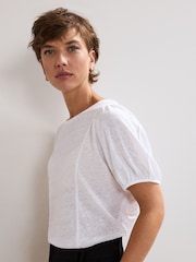 Phase Eight White Arabel 100% Linen Top - Image 6 of 7