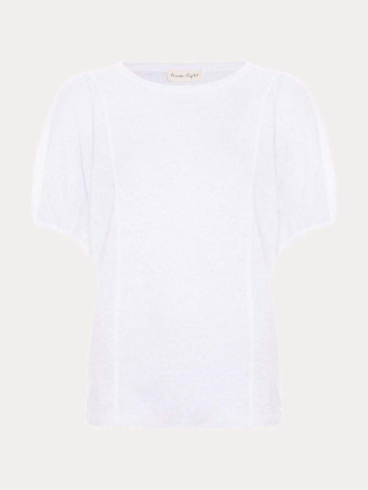 Phase Eight White Arabel 100% Linen Top - Image 7 of 7