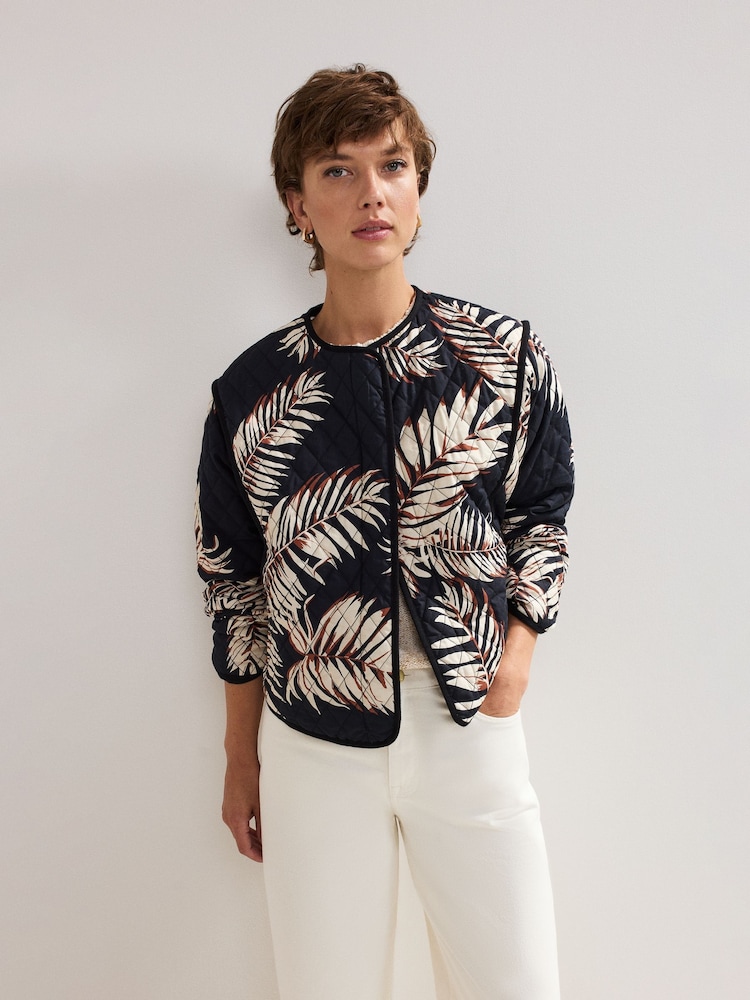 Phase Eight Black Kharis Print 100% Cotton Jacket - Image 1 of 7