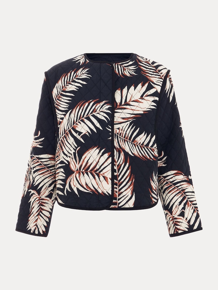 Phase Eight Black Kharis Print 100% Cotton Jacket - Image 7 of 7