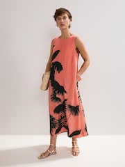 Phase Eight Pink Leila Palm Dress - Image 1 of 6