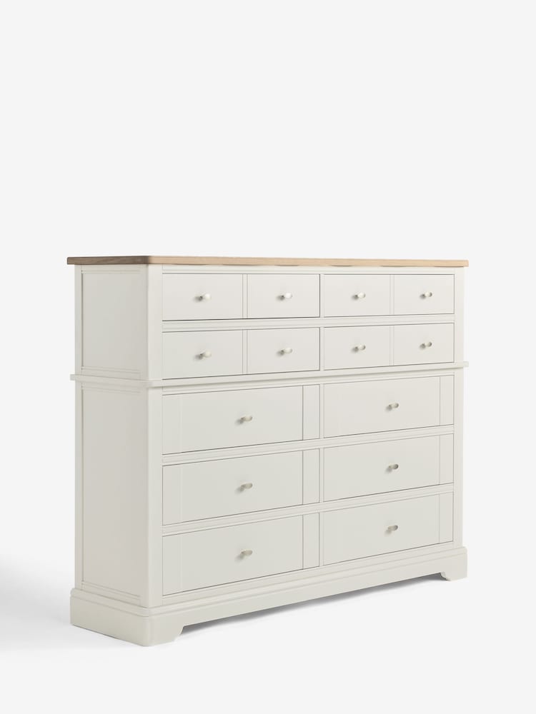 Chalk White Hampton Painted Oak Collection 10 Drawer Chest - Image 2 of 5 Chalk White Hampton Painted Oak Collection 10 Drawer Chest - Image 2 of 5