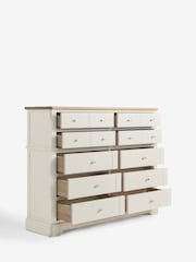 Chalk White Hampton Painted Oak Collection 10 Drawer Chest - Image 7 of 8