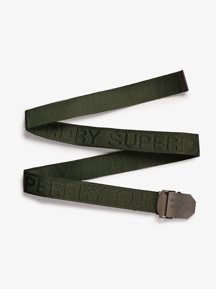 Superdry Green Workwear Webbing Belt - Image 2 of 5